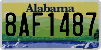 AL license plate 8AF1487