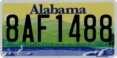 AL license plate 8AF1488