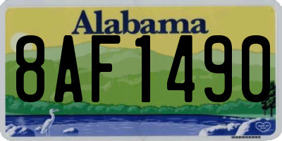 AL license plate 8AF1490