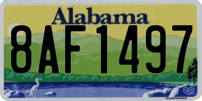 AL license plate 8AF1497