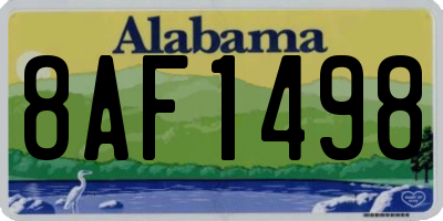 AL license plate 8AF1498
