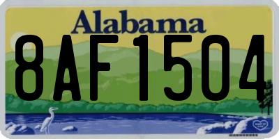 AL license plate 8AF1504
