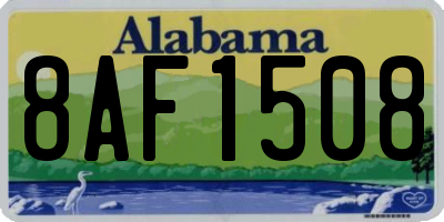 AL license plate 8AF1508