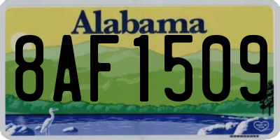 AL license plate 8AF1509
