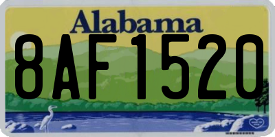 AL license plate 8AF1520