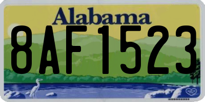 AL license plate 8AF1523