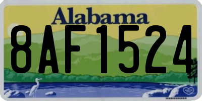 AL license plate 8AF1524