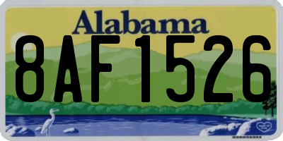 AL license plate 8AF1526