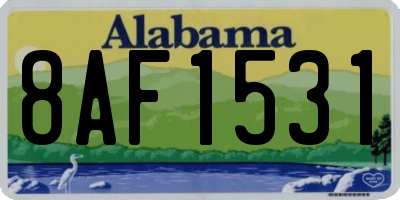 AL license plate 8AF1531