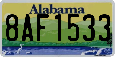 AL license plate 8AF1533
