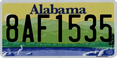 AL license plate 8AF1535