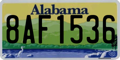 AL license plate 8AF1536