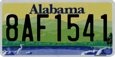 AL license plate 8AF1541