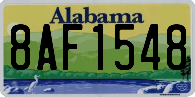 AL license plate 8AF1548