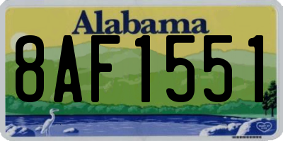 AL license plate 8AF1551