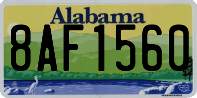 AL license plate 8AF1560