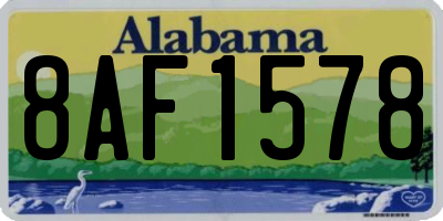 AL license plate 8AF1578