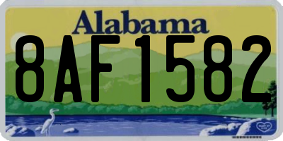 AL license plate 8AF1582