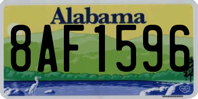 AL license plate 8AF1596