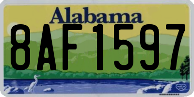 AL license plate 8AF1597