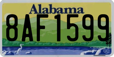 AL license plate 8AF1599
