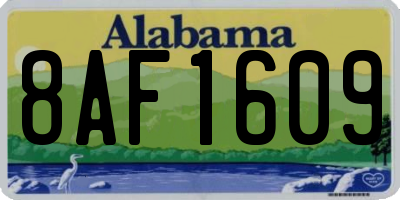 AL license plate 8AF1609