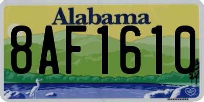 AL license plate 8AF1610