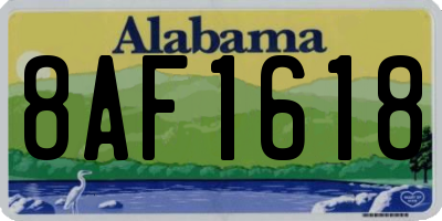 AL license plate 8AF1618