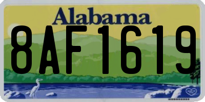 AL license plate 8AF1619