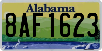 AL license plate 8AF1623