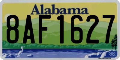 AL license plate 8AF1627