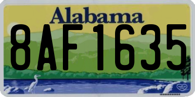 AL license plate 8AF1635