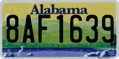AL license plate 8AF1639