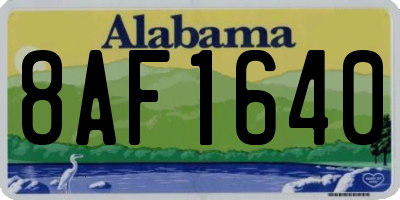 AL license plate 8AF1640
