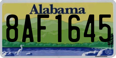 AL license plate 8AF1645