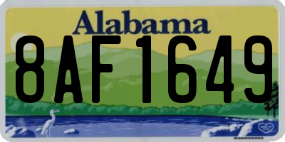 AL license plate 8AF1649