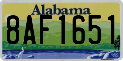 AL license plate 8AF1651