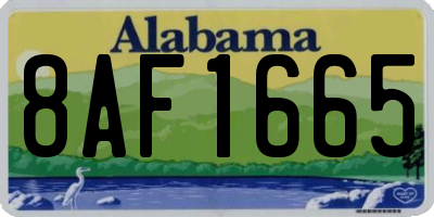 AL license plate 8AF1665