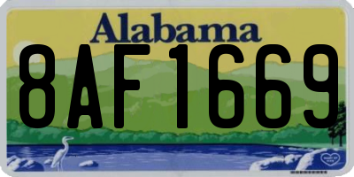 AL license plate 8AF1669