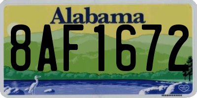 AL license plate 8AF1672