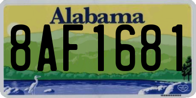 AL license plate 8AF1681