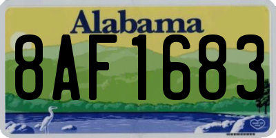 AL license plate 8AF1683