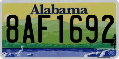 AL license plate 8AF1692