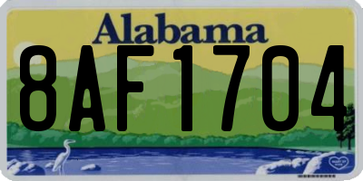 AL license plate 8AF1704