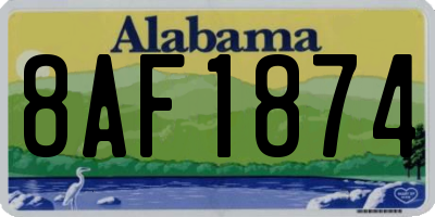 AL license plate 8AF1874