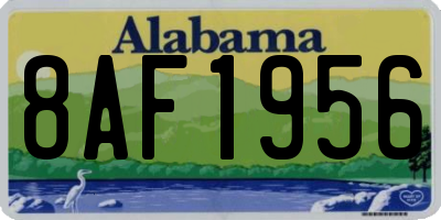 AL license plate 8AF1956