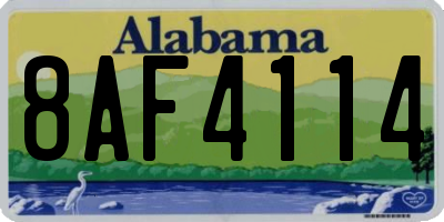 AL license plate 8AF4114