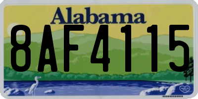 AL license plate 8AF4115