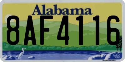 AL license plate 8AF4116