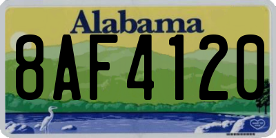 AL license plate 8AF4120